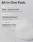 Celimax Heartleaf BHA Peeling Pad 60ea - WowDrops