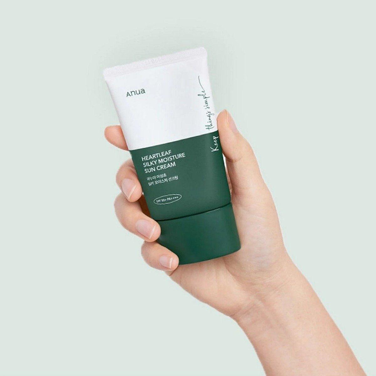 Anua Heartleaf Silky Moisture Sunscreen 50ml - WowDrops