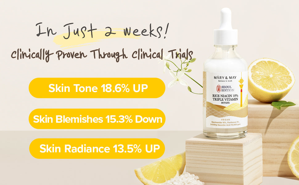Mary & May Rice Niacin 10% Triple Vitamin Serum 80ml | Brighten & Revitalize