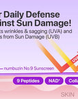 Numbuzin No.9 NAD+ 9 Peptides Dewy Sun Essence 50ml