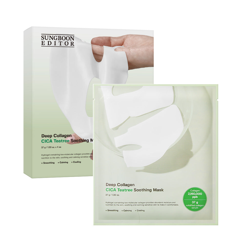 Sungboon Editor Deep Collagen Cica Teatree Soothing Mask (Pack of 4)