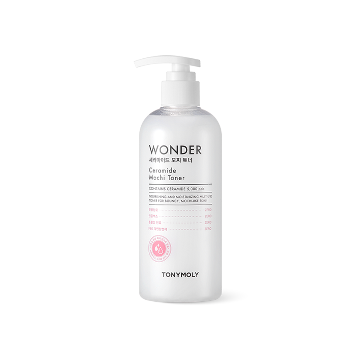 TonyMoly Wonder Ceramide Mochi Toner Pump Version 300ml | Hydrating & Repairing