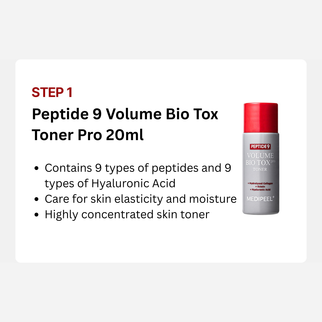 مجموعة تجربة Medipeel Peptide 9 Volume Bio Tox 4 قطع