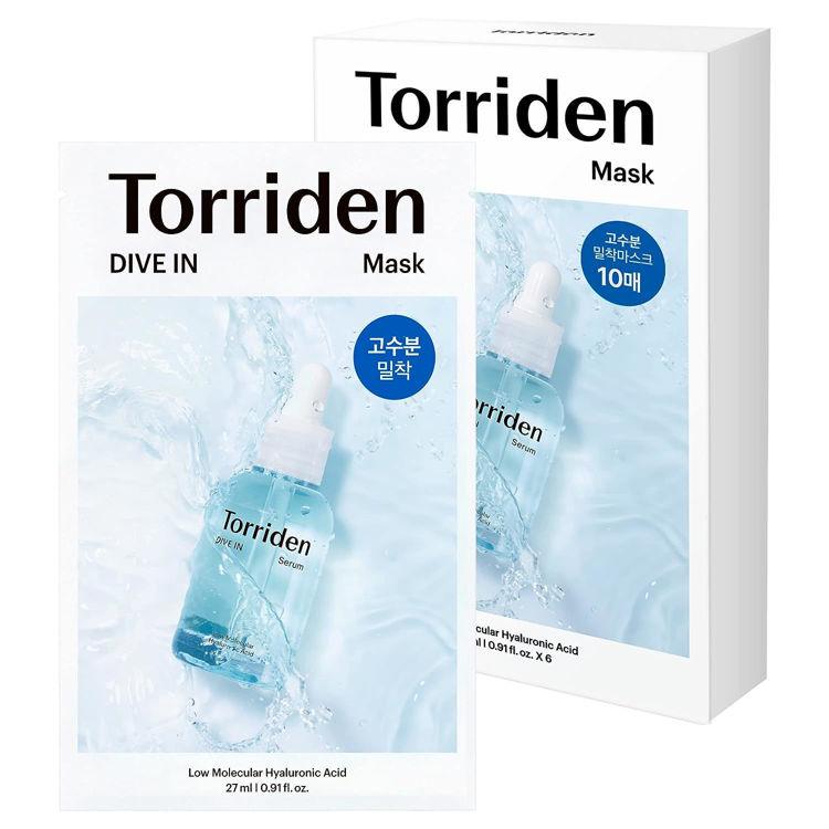 Torriden DIVE-IN حزمة قناع حمض الهيالورونيك منخفض الجزيئات [27 مل * 10 قطعة]