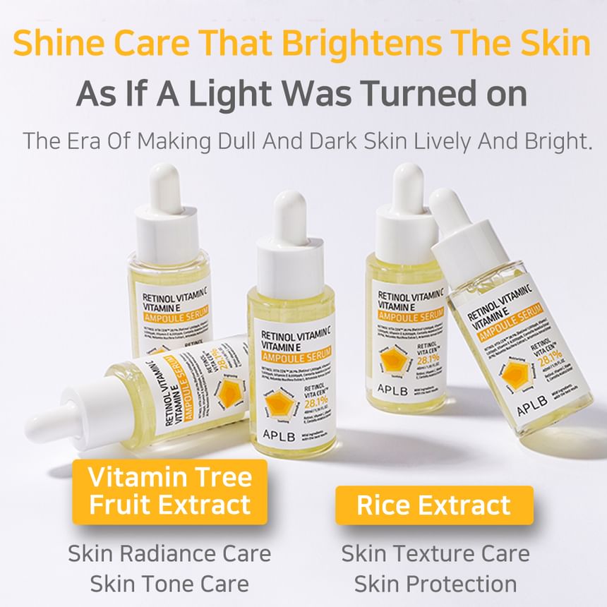 APLB Retinol Vitamin C Vitamin E Ampoule Serum 40ml
