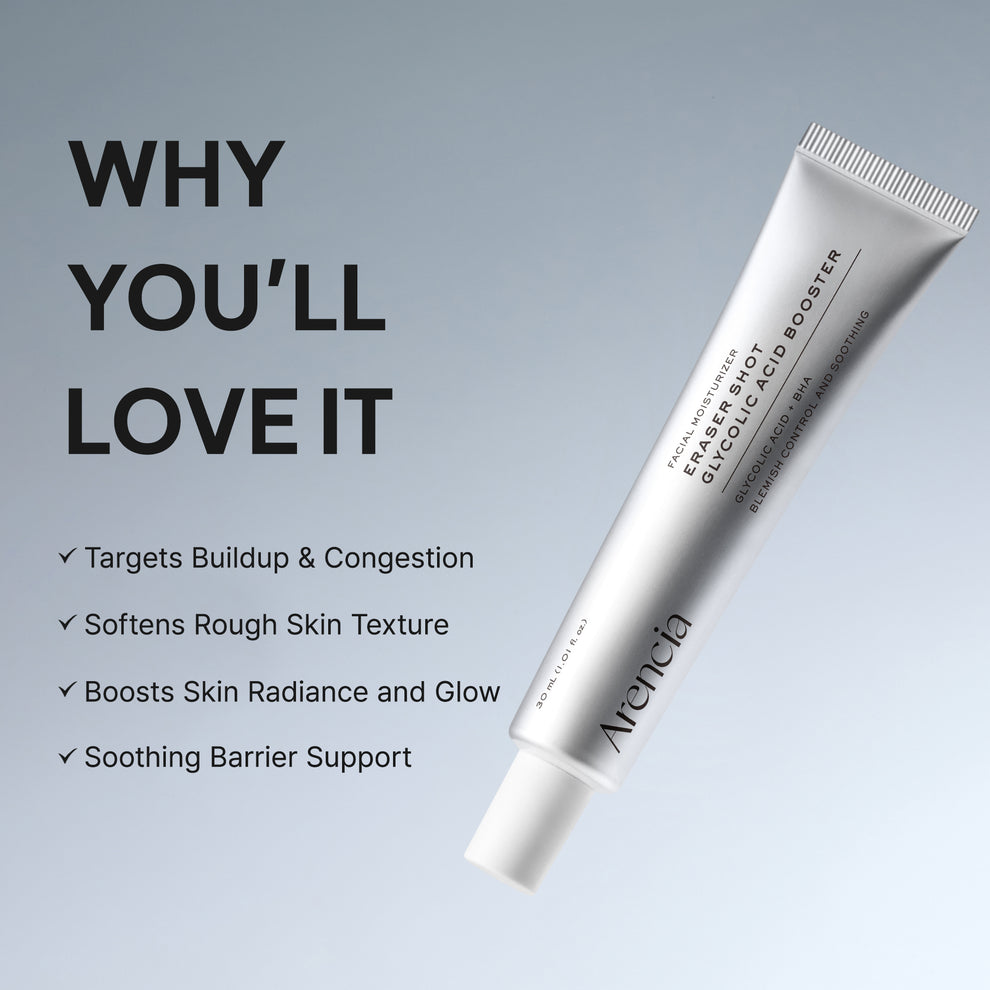 Arencia Eraser Shot Glycolic Acid Booster 30ml | Smoother, Clear-Looking Skin