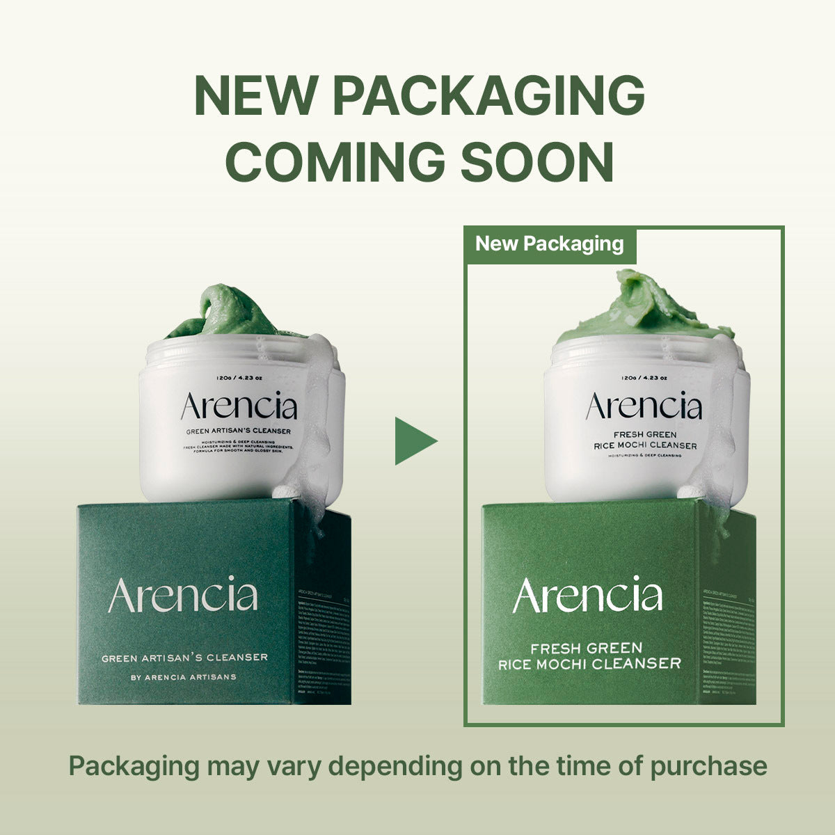 Arencia Fresh Green Rice Mochi Cleanser 120gm