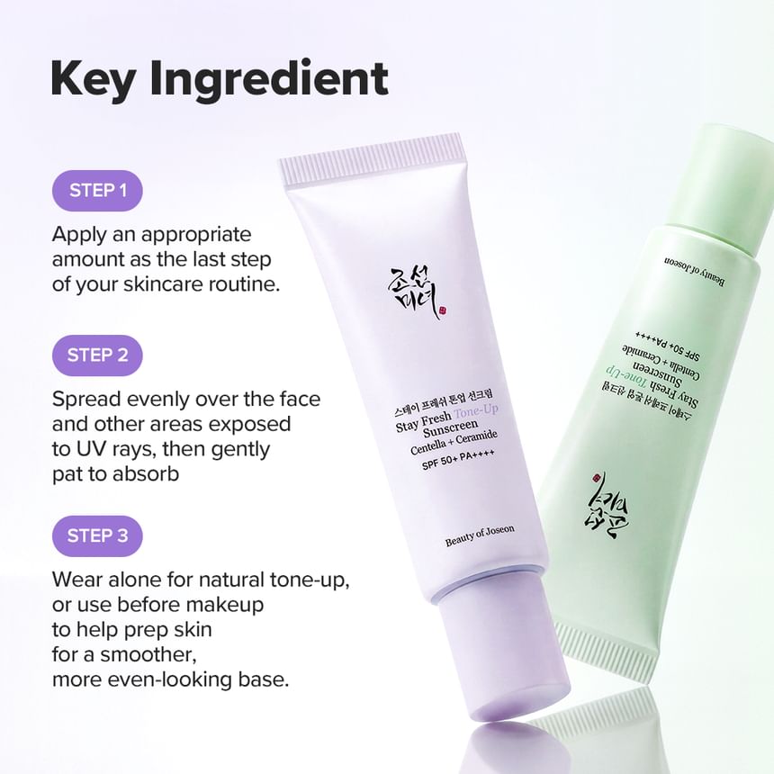 Beauty of Joseon Stay Fresh Tone-Up Sunscreen 50ml - Green