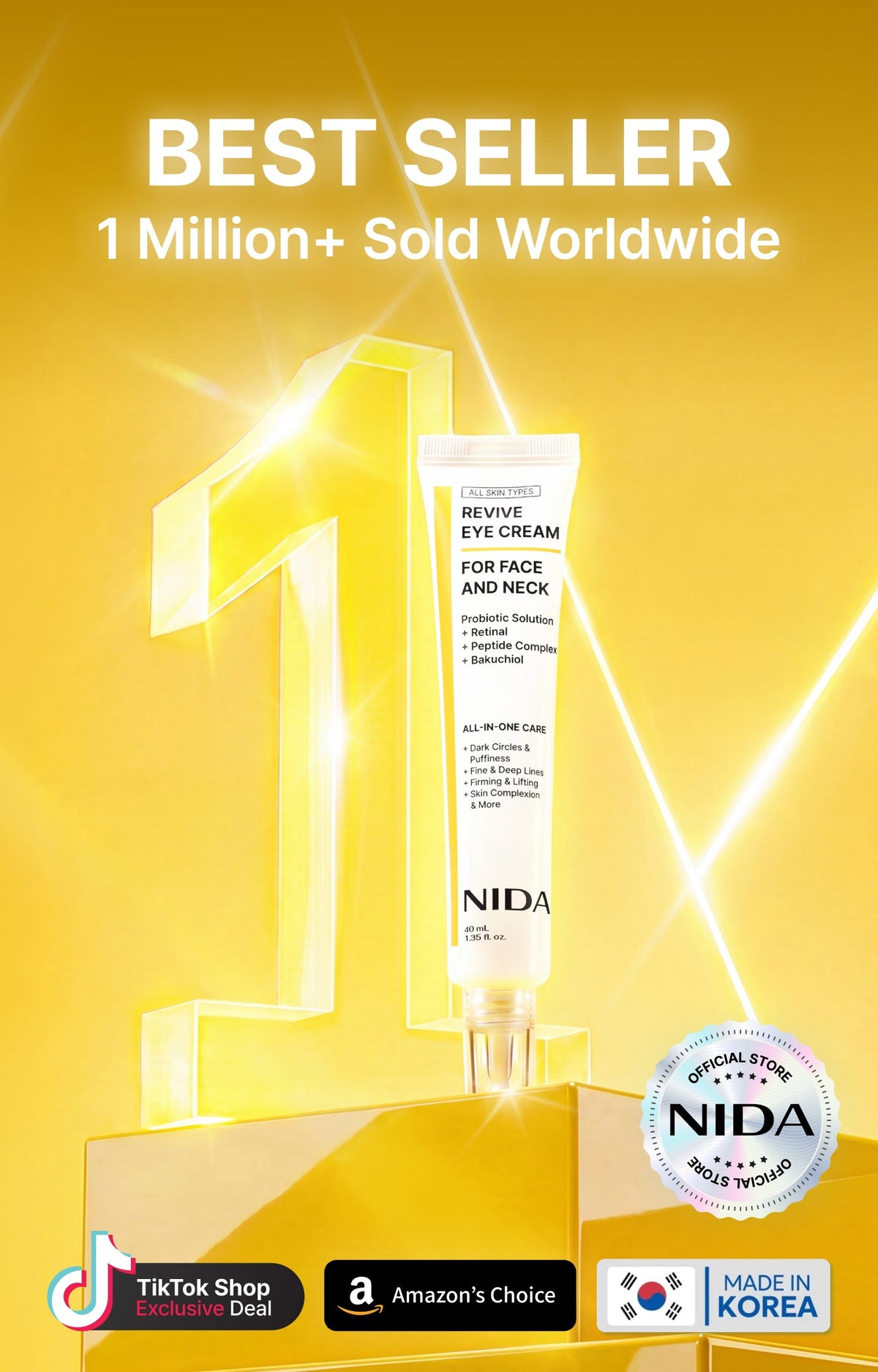 NIDA Revive Eye Cream For Face And Neck 40ml