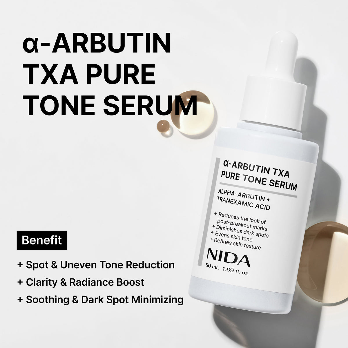 NIDA Alpha-Arbutin TXA Pure Tone Serum 50ml | Fade Dark Spots