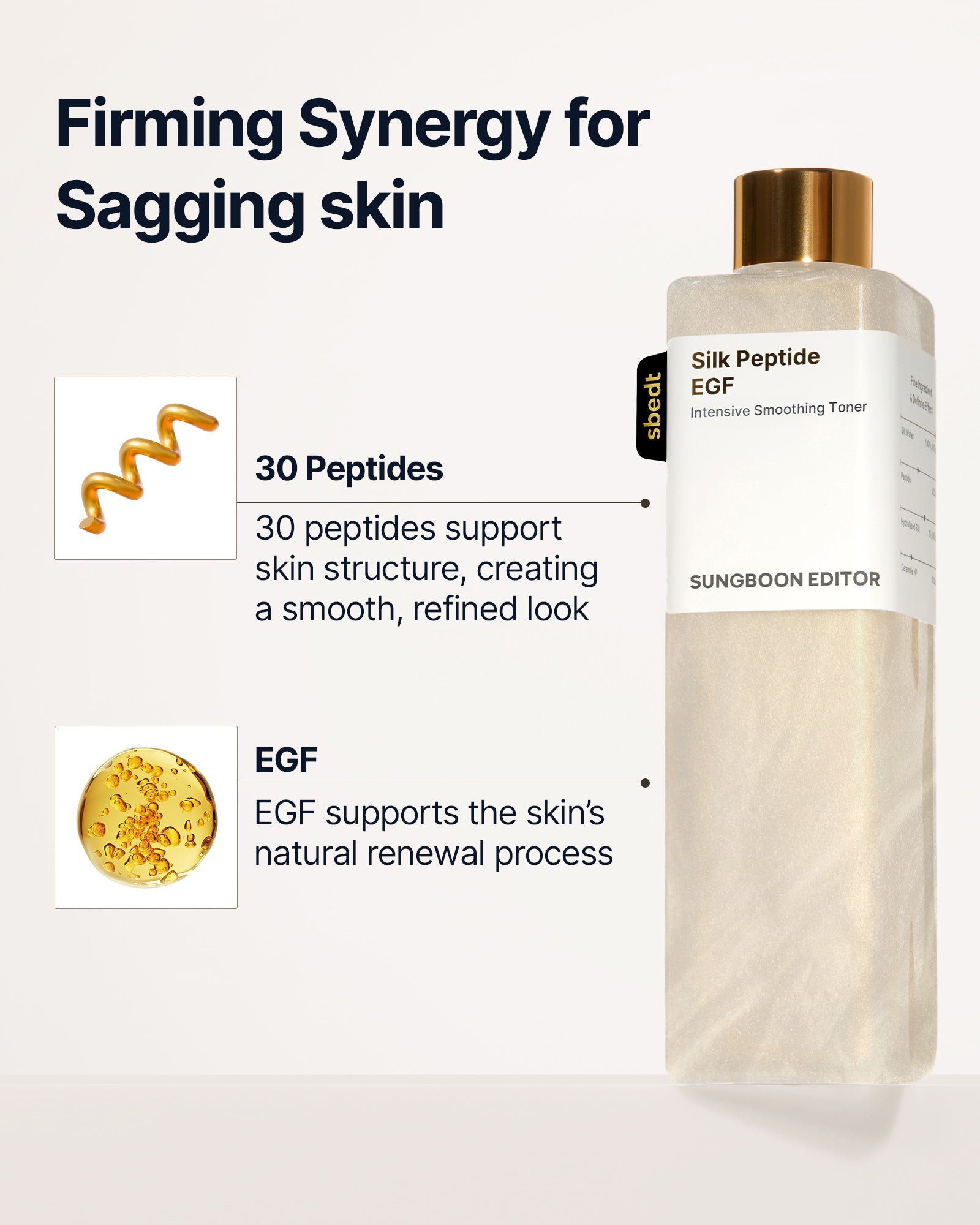 Sungboon Editor Silk Peptide EGF Intensive Smoothing Toner 300ml