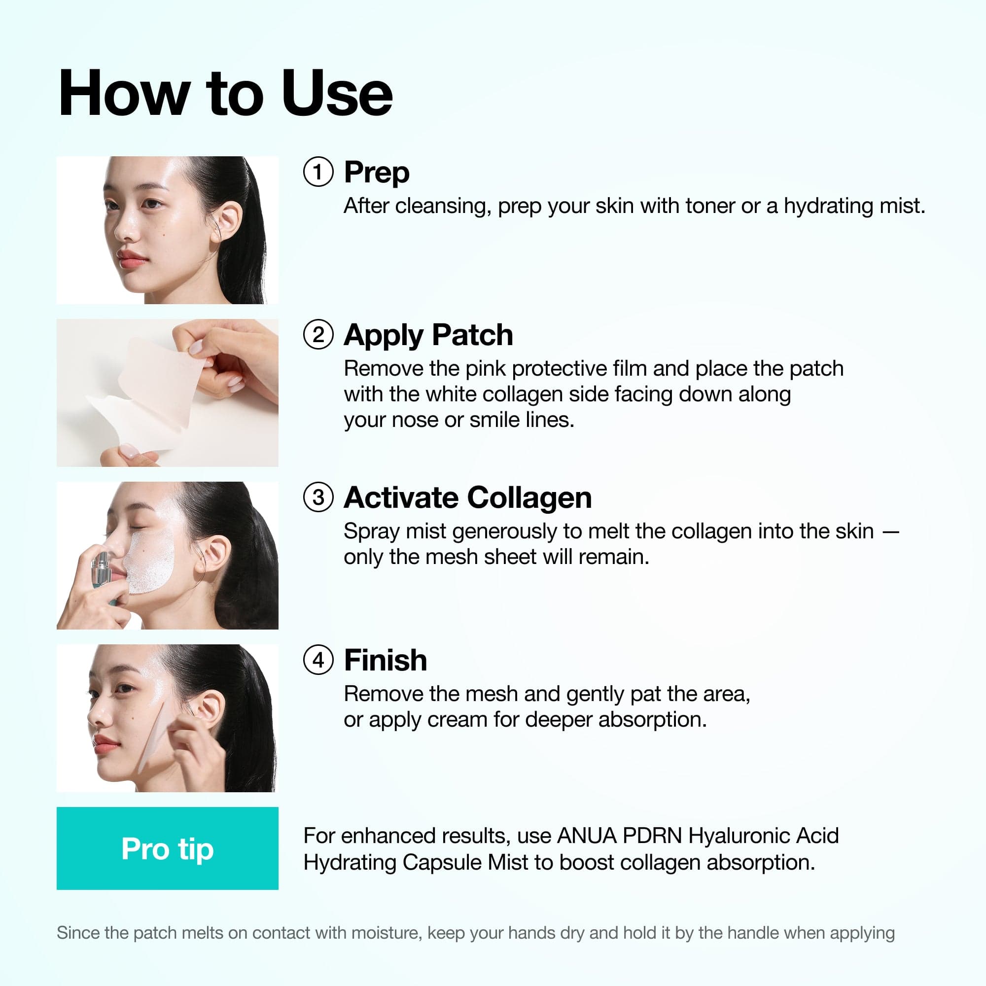 Anua PDRN Collagen Melting Patch For Glass Skin [4 patches]