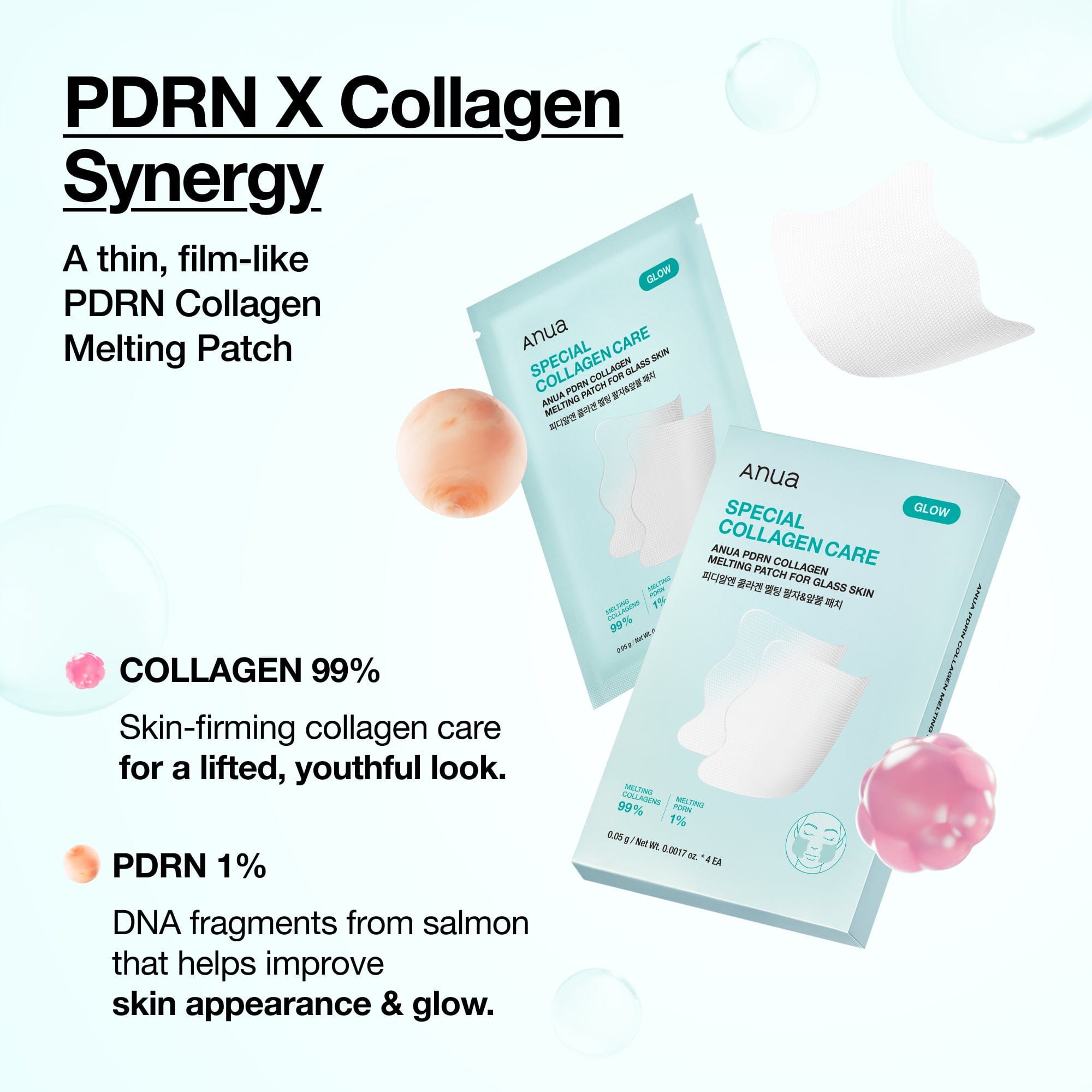 Anua PDRN Collagen Melting Patch For Glass Skin [4 patches]
