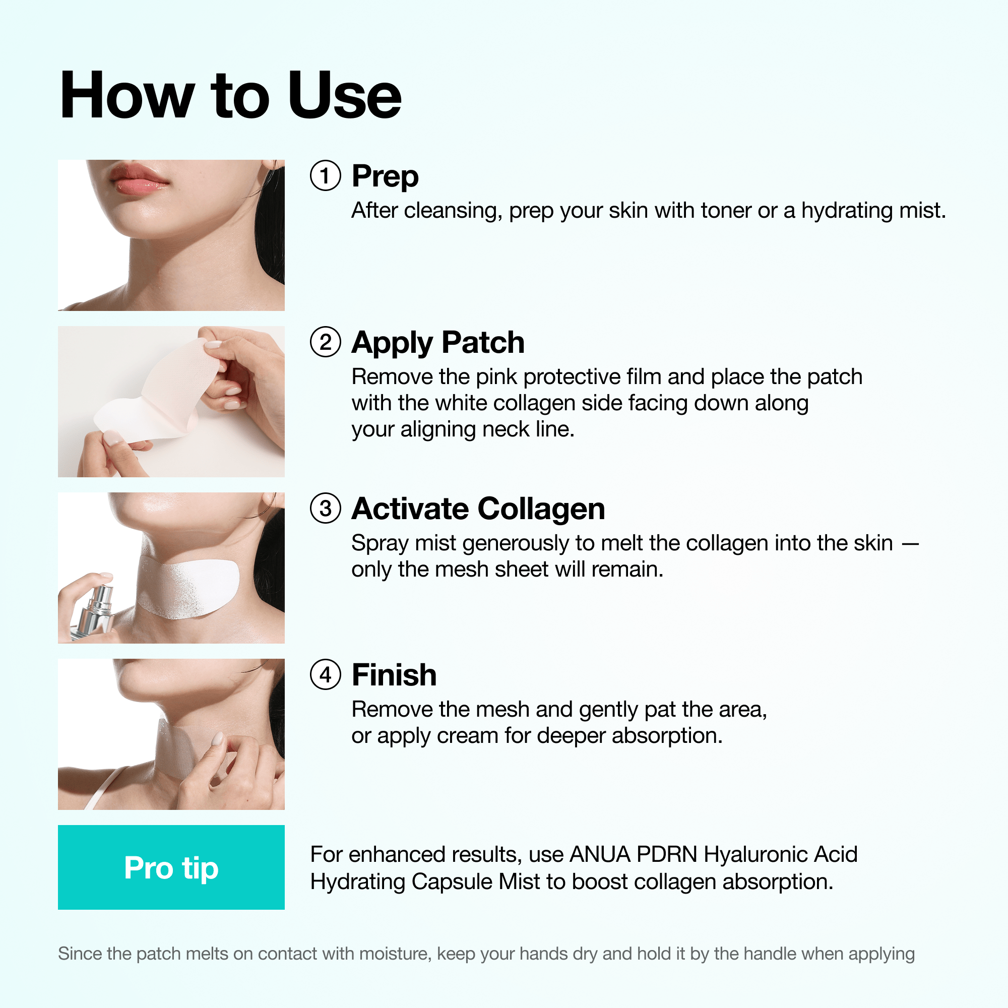 Anua PDRN Collagen Melting Patch For Neck 4 patches
