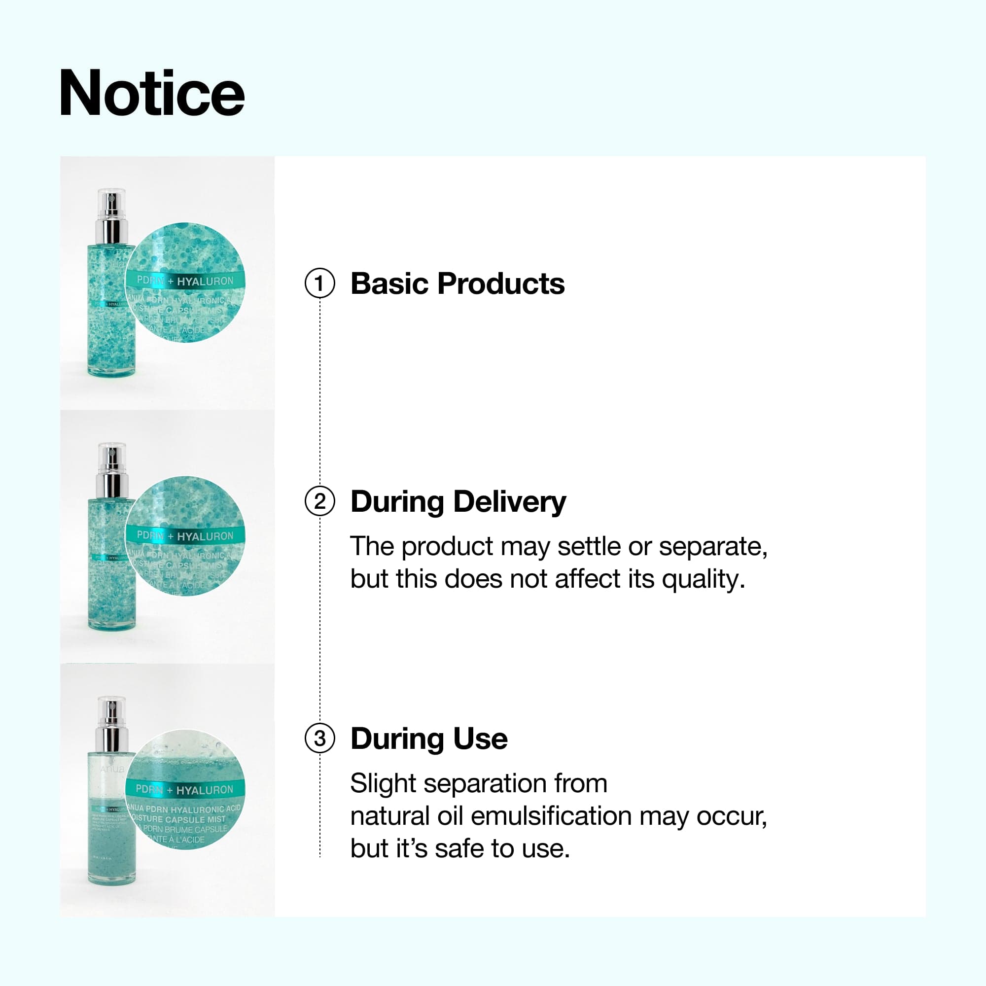 Anua PDRN Hyaluronic Acid Hydrating Capsule Mist 100ml