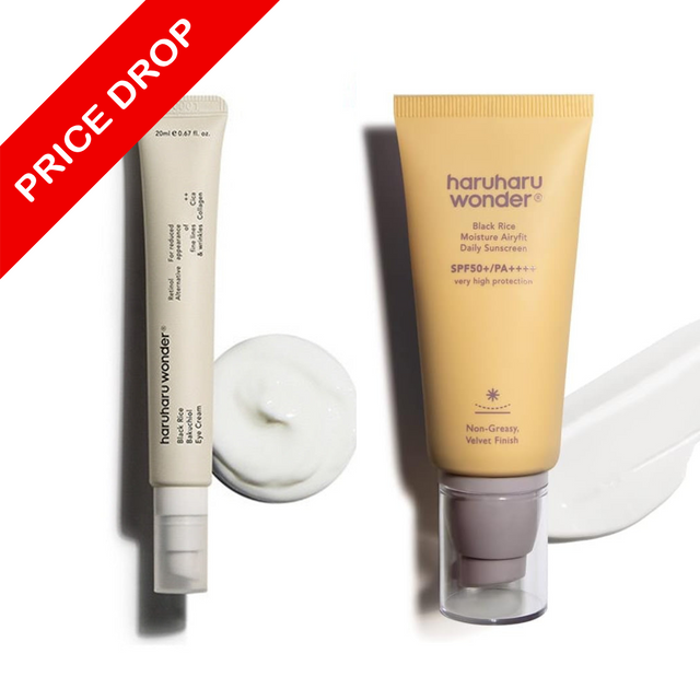 Haruharu Wonder Black Rice Bakuchiol Eye Cream [20ml] + Black Rice Moisture Airyfit Daily Sunscreen 50ml