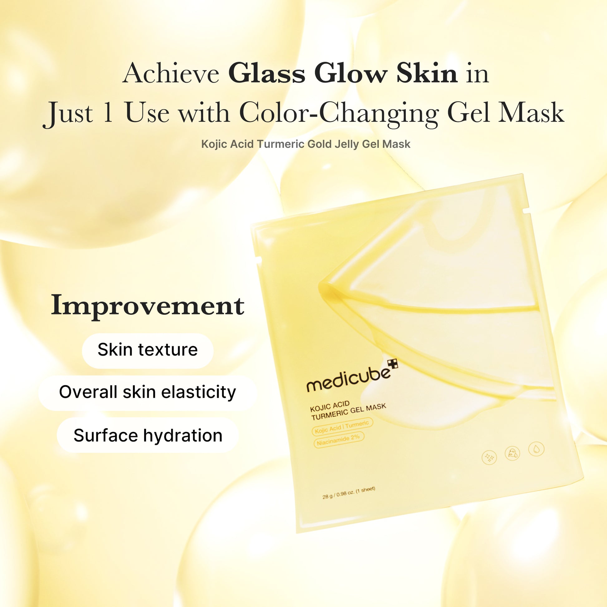 Medicube Kojic Acid Turmeric Brightening Gel Mask (Set of 4)