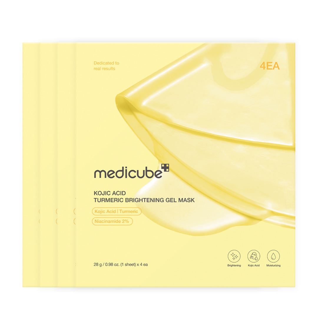 Medicube Kojic Acid Turmeric Brightening Gel Mask (Set of 4)