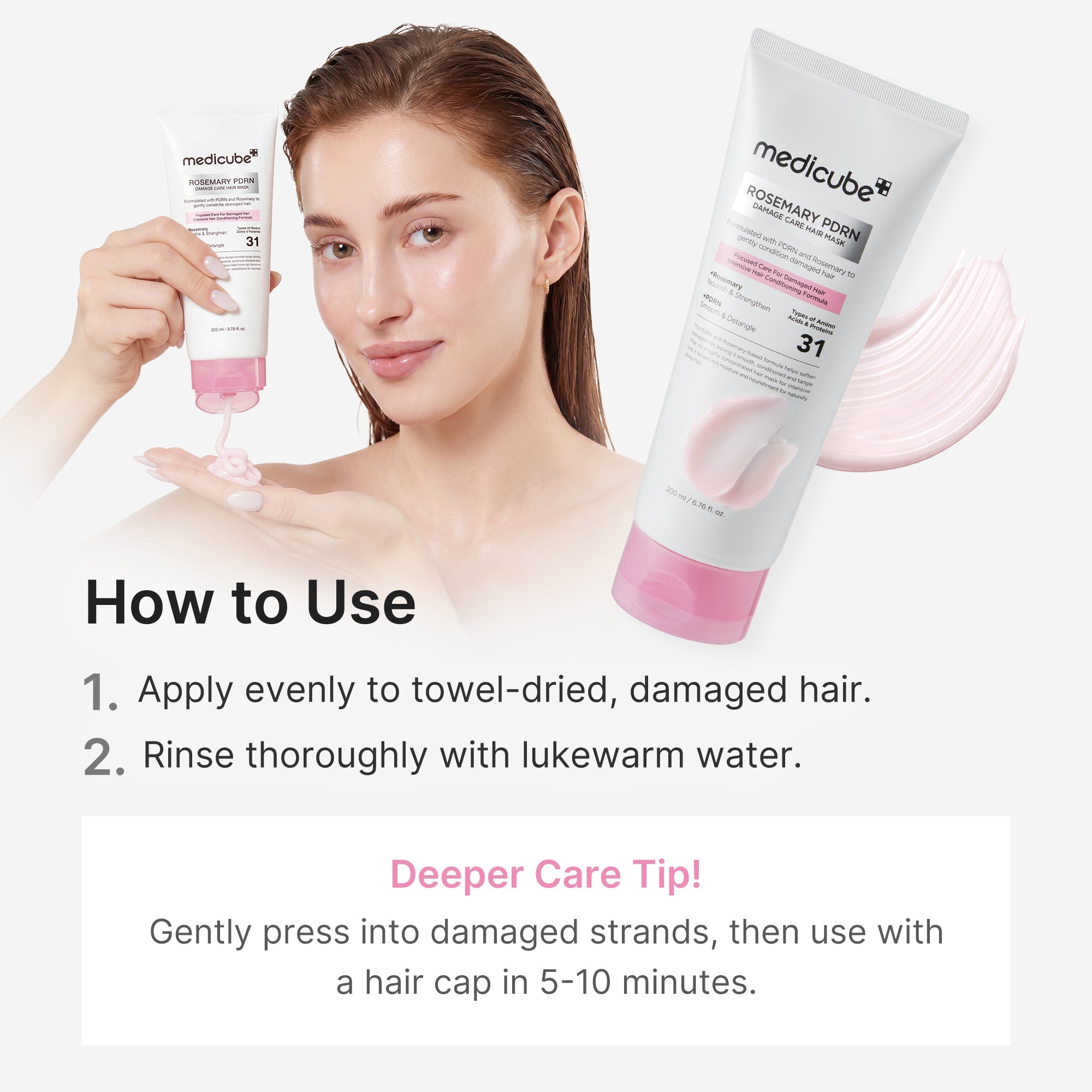Medicube Rosemary PDRN Damage Care Hair Mask 200ml