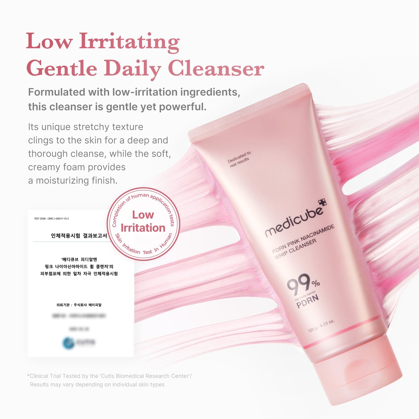 Medicube PDRN Pink Niacinamide Whip Cleanser 120gm | Unclog Pores