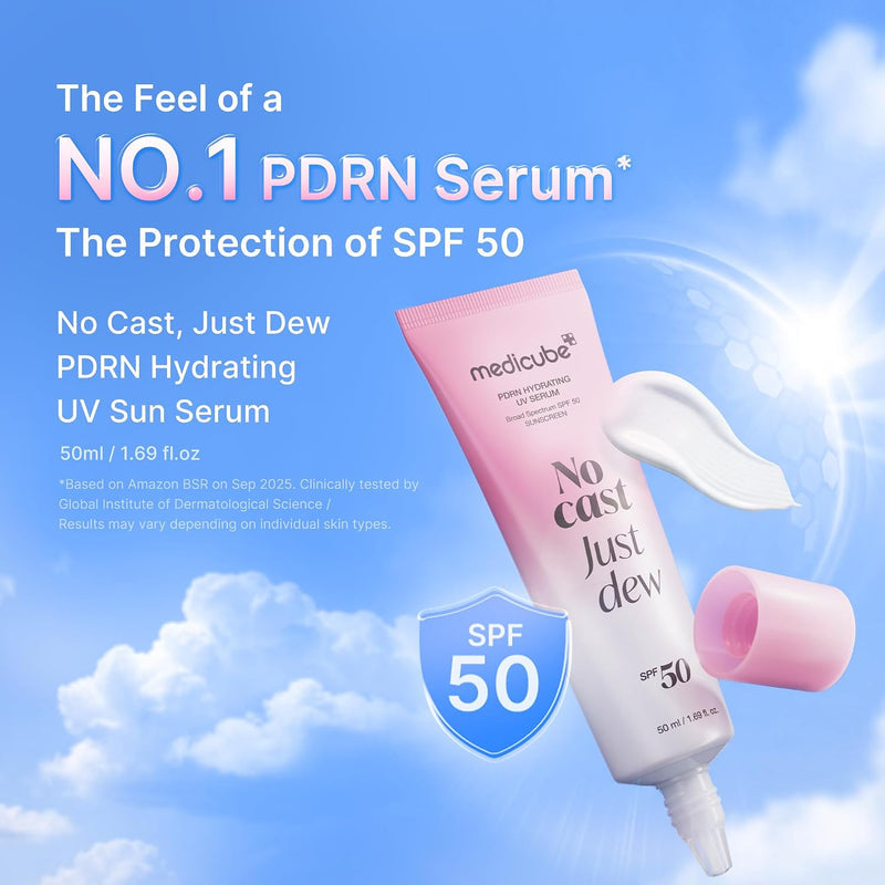 Medicube PDRN Hydrating UV Serum 50ml | No Cast Just Dew