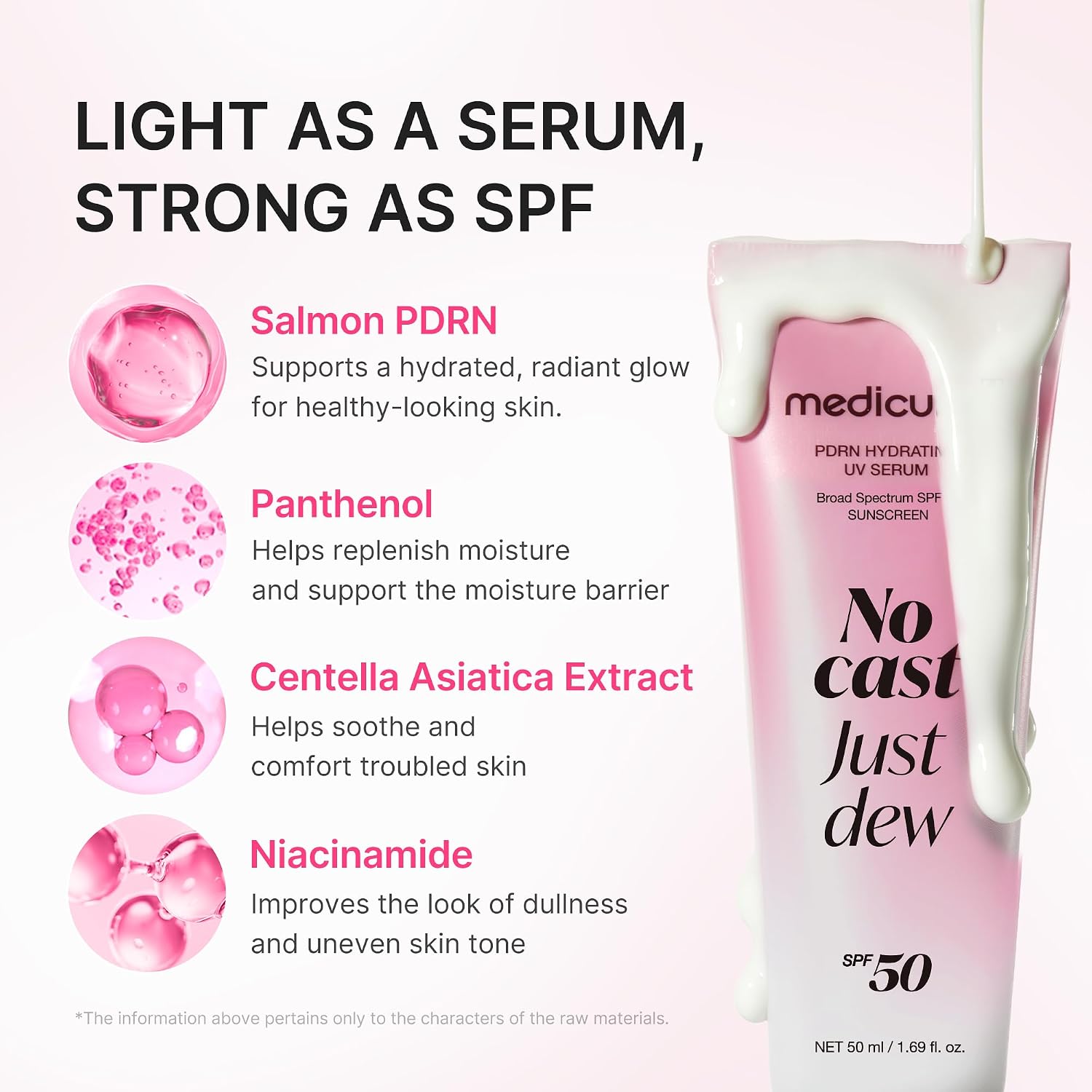 Medicube PDRN Hydrating UV Serum 50ml | No Cast Just Dew