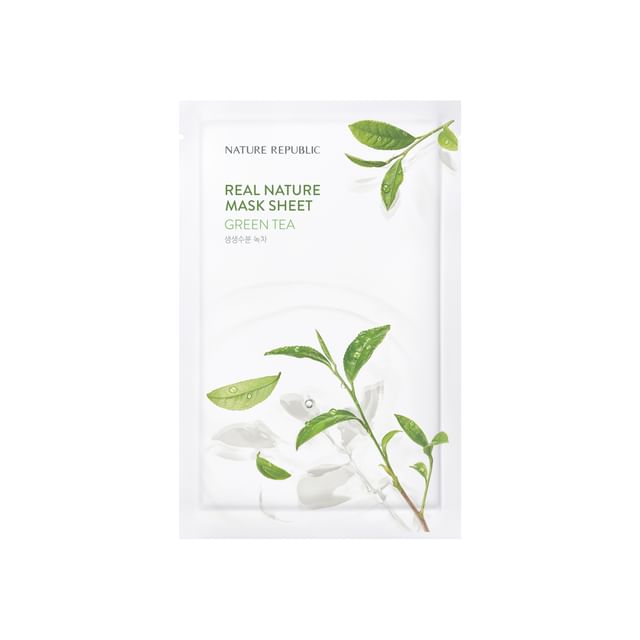 Nature Republic Real Nature Sheet Mask - Green Tea 23ml (1 piece)