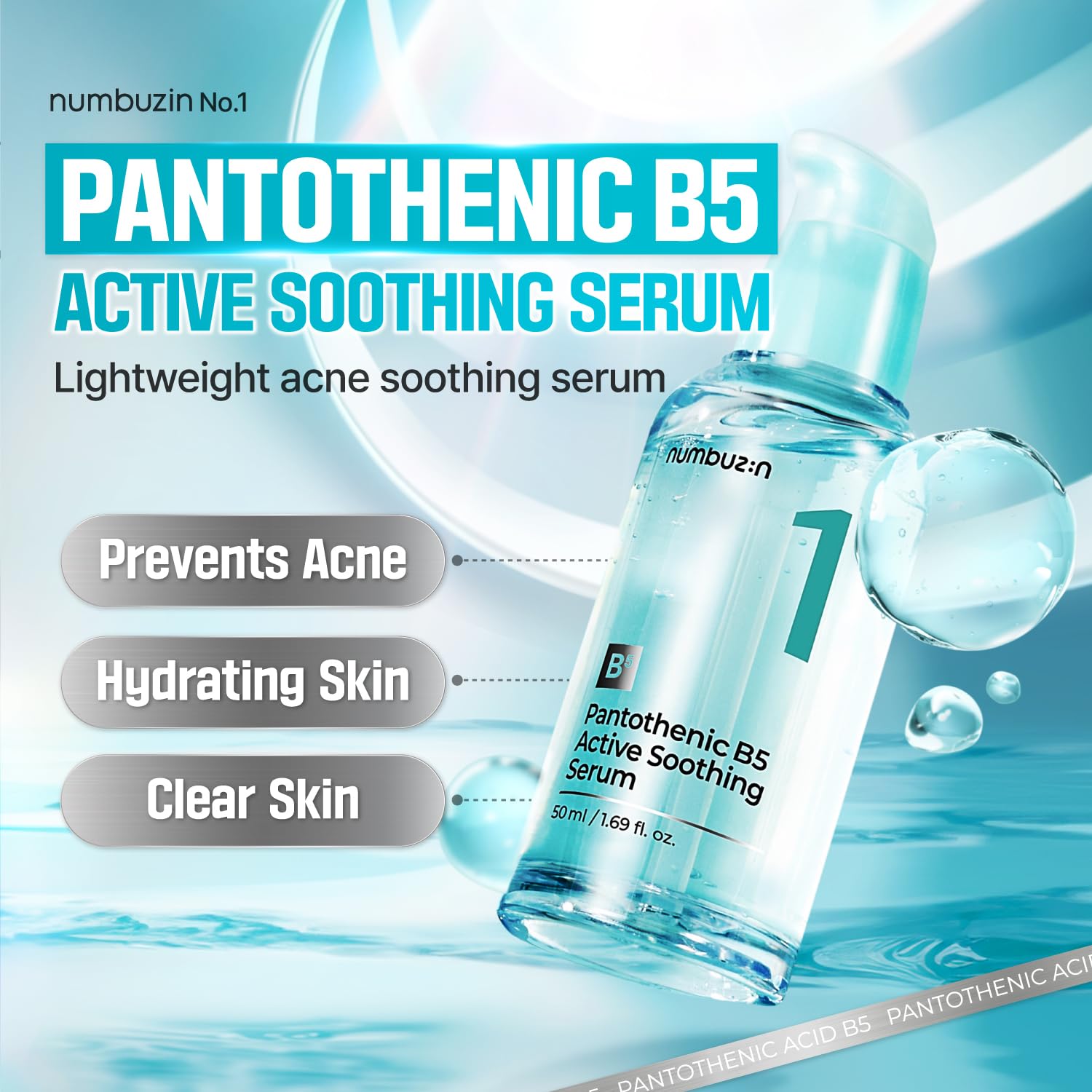 Numbuzin No.1 Pantothenic B5 Active Soothing Serum 50ml – WowDrops