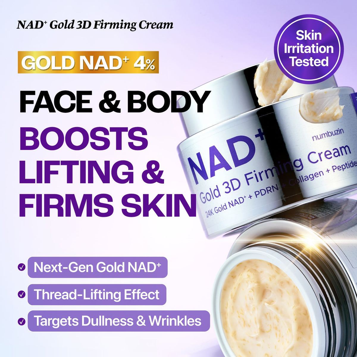 Numbuzin No.9 NAD Gold 3D Firming Cream 50ml