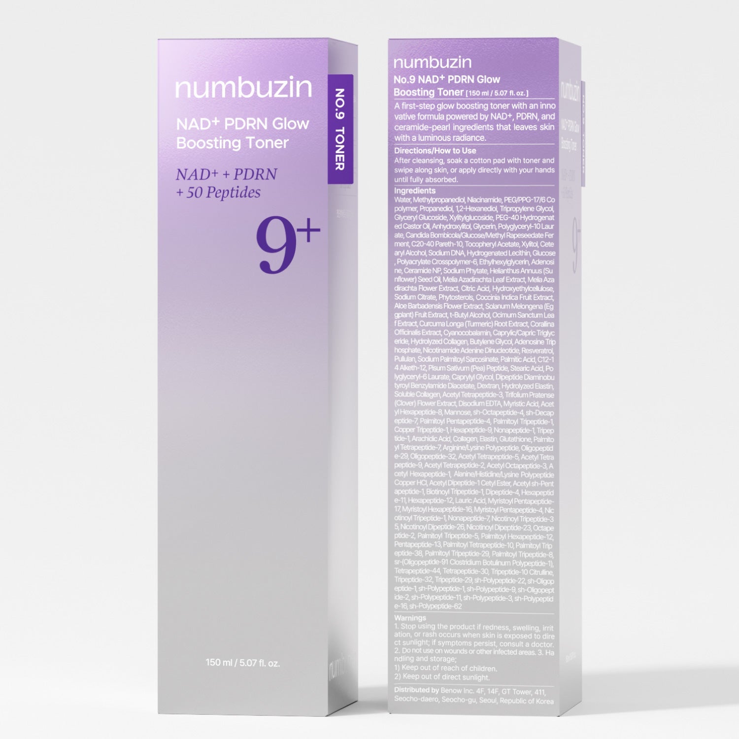 Numbuzin No.9 NAD+ PDRN Glow Boosting Toner 150ml