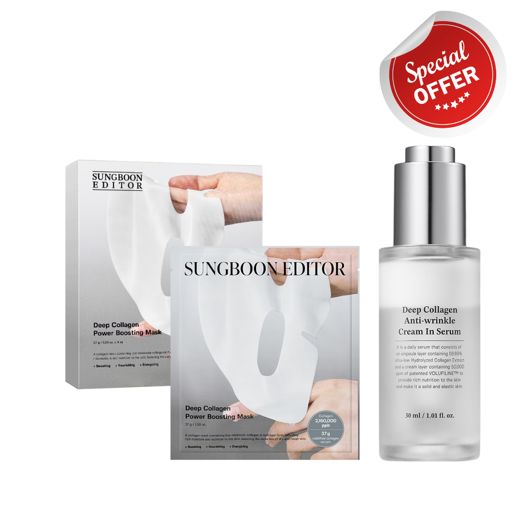 Sungboon Editor Anti-aging Power Duo (Anti-wrinkle Cream in serum + Set of 4 Masks)