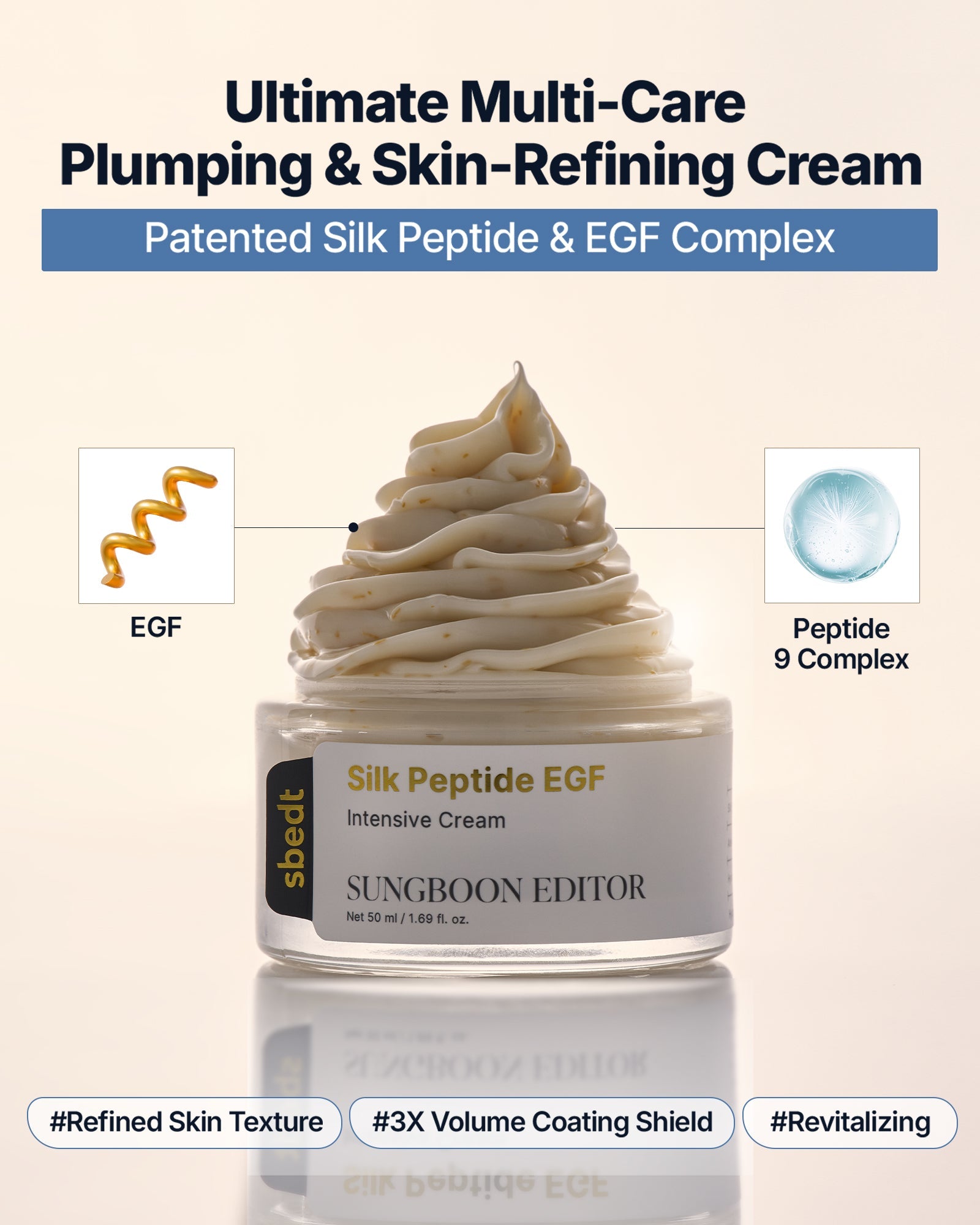Sungboon Editor Silk Peptide EGF Intensive Cream 50ml