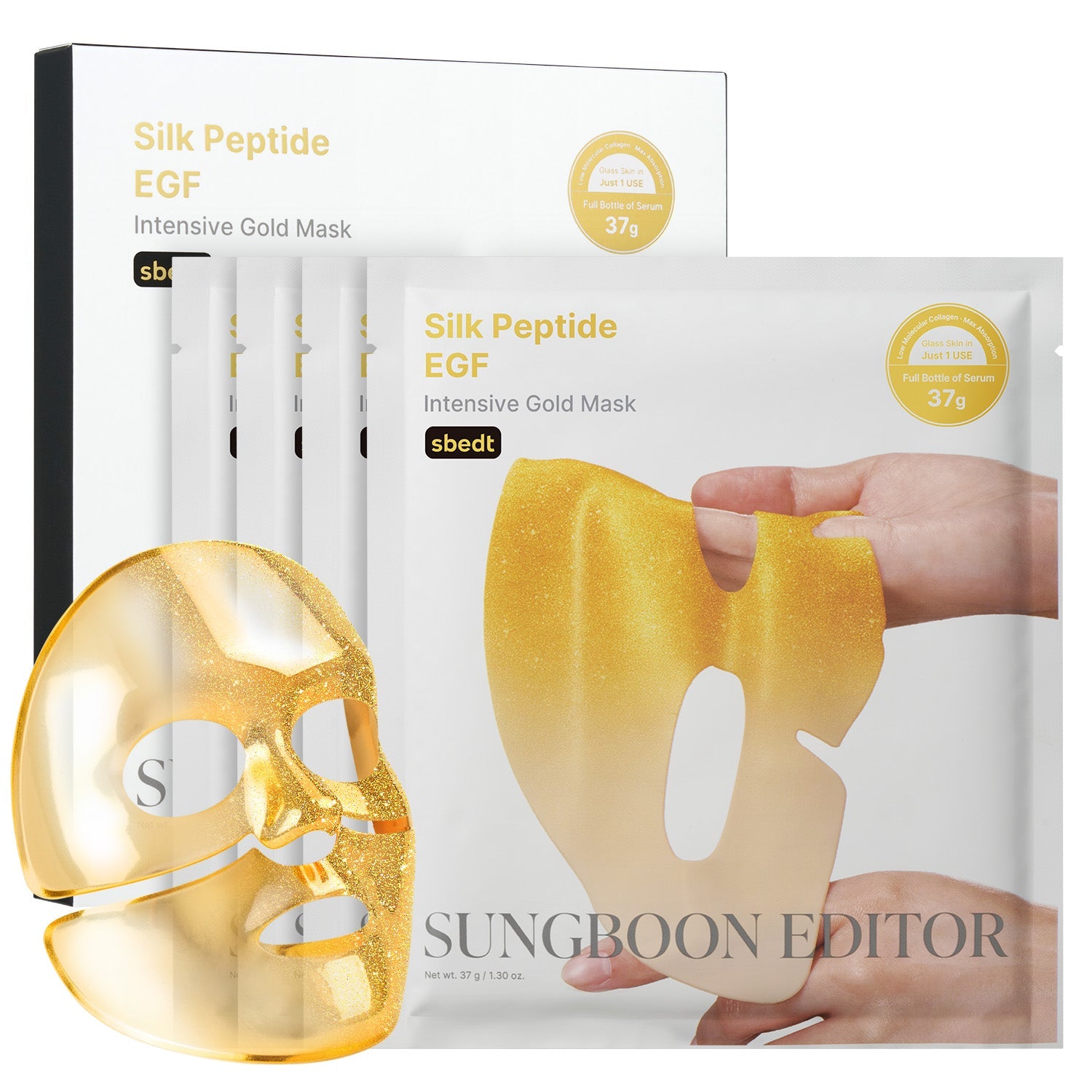 Sungboon Editor Silk Peptide EGF Gold Mask (Set of 4)